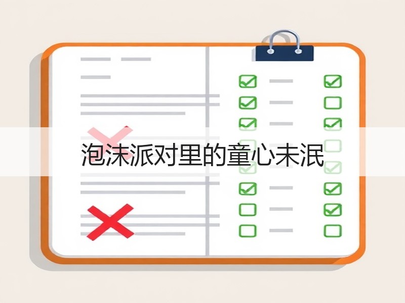 泡沫派对里的童心未泯