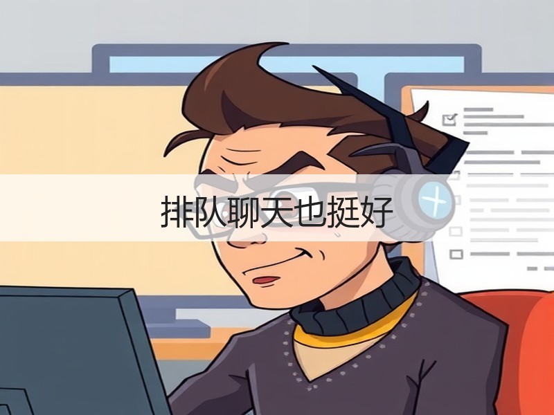排队聊天也挺好