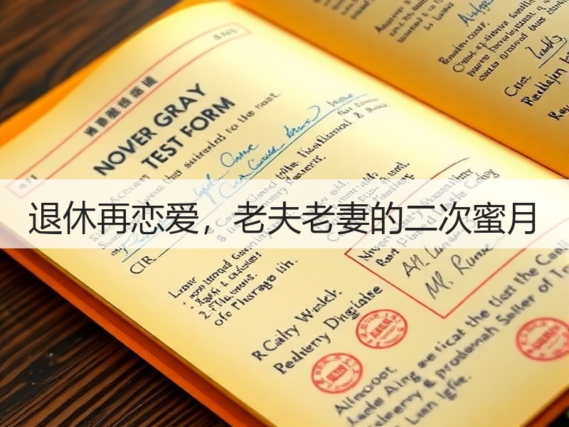 退休再恋爱，老夫老妻的二次蜜月