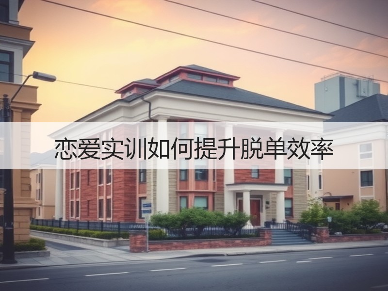 恋爱实训如何提升脱单效率