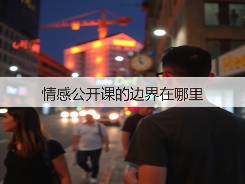 情感公开课的边界在哪里