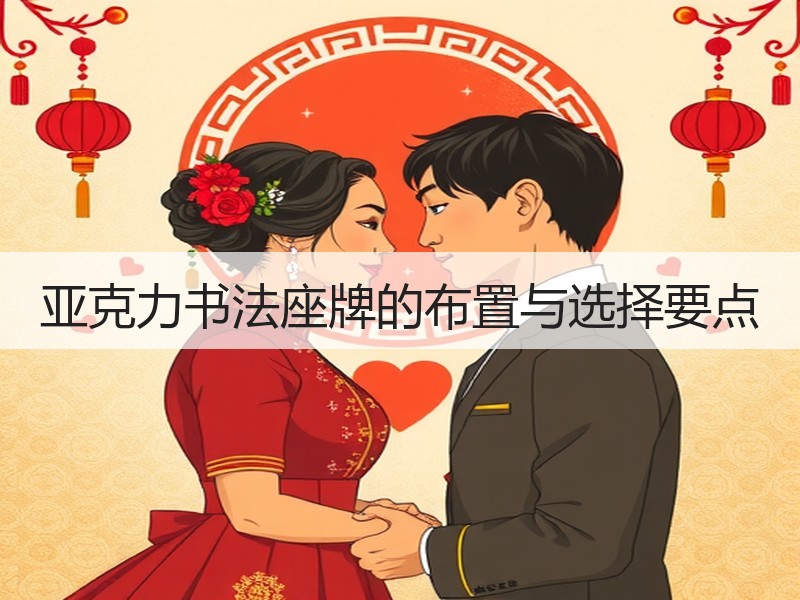 亚克力书法座牌的布置与选择要点