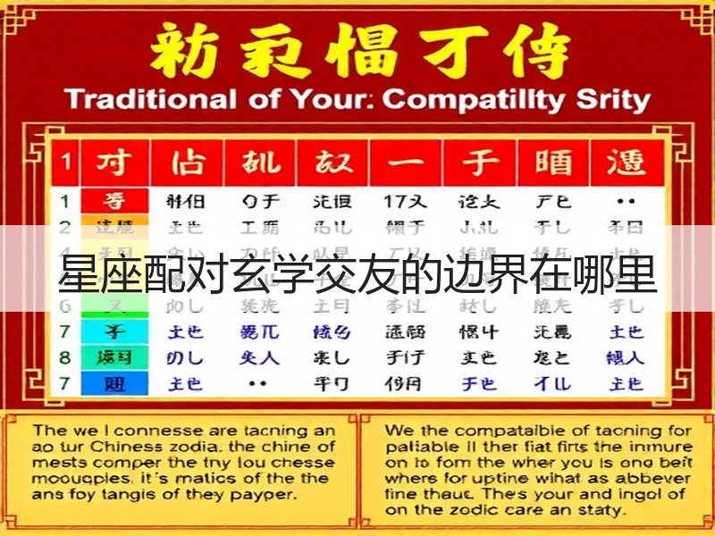 星座配对玄学交友的边界在哪里