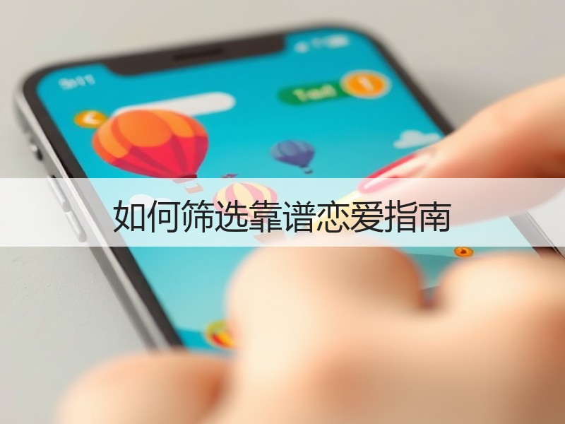 如何筛选靠谱恋爱指南