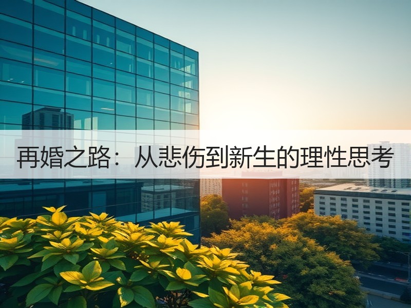 再婚之路：从悲伤到新生的理性思考