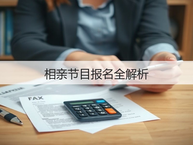 相亲节目报名全解析