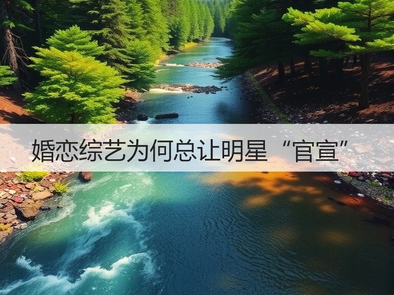 婚恋综艺为何总让明星“官宣”
