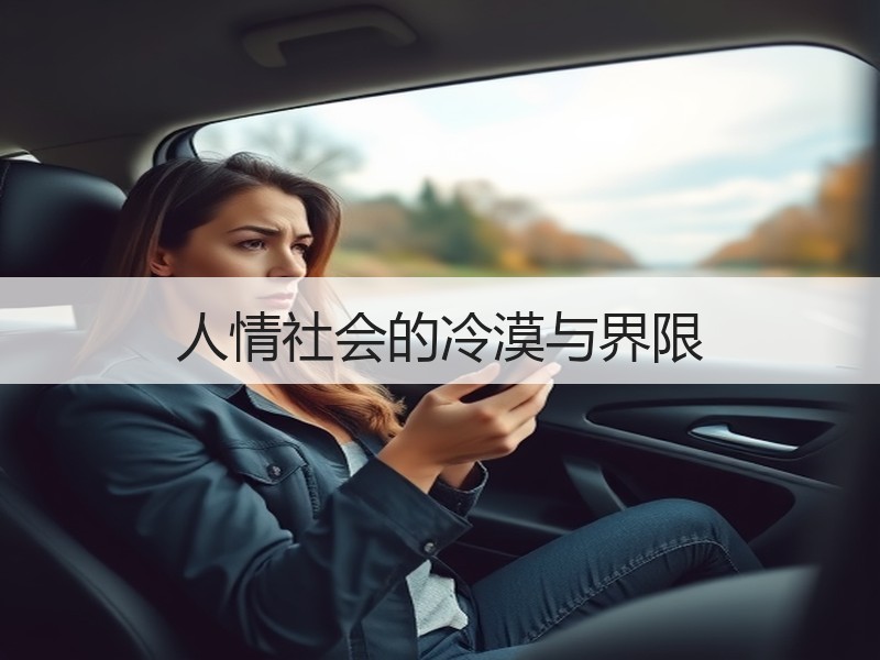 人情社会的冷漠与界限