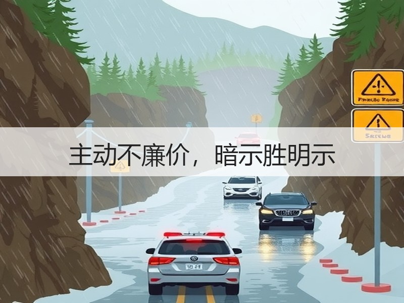 主动不廉价，暗示胜明示
